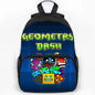 Large Capacity Angry Geometry Dash Children's Backpack 16 Inch Anime Bookbag Travel Backpacks Students Schoolbag for Girls Boys