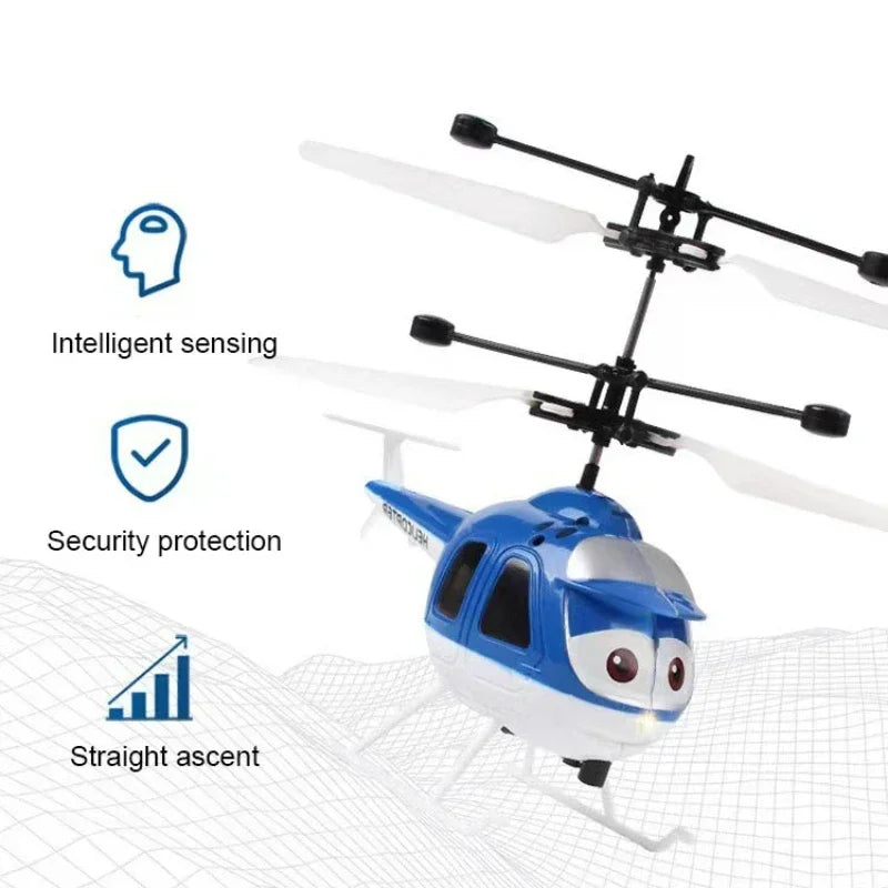 Rechageable Induction Remote Control Dual-mode Helicopter Drop and Collision Resistant RC Aircraft Children's Toys