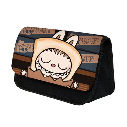 Labubu Pencil Cases Kawaii Large Capacity Pencil Storage Bag Student Stationery Organizer Pouch School Office Supplies Kids Gift