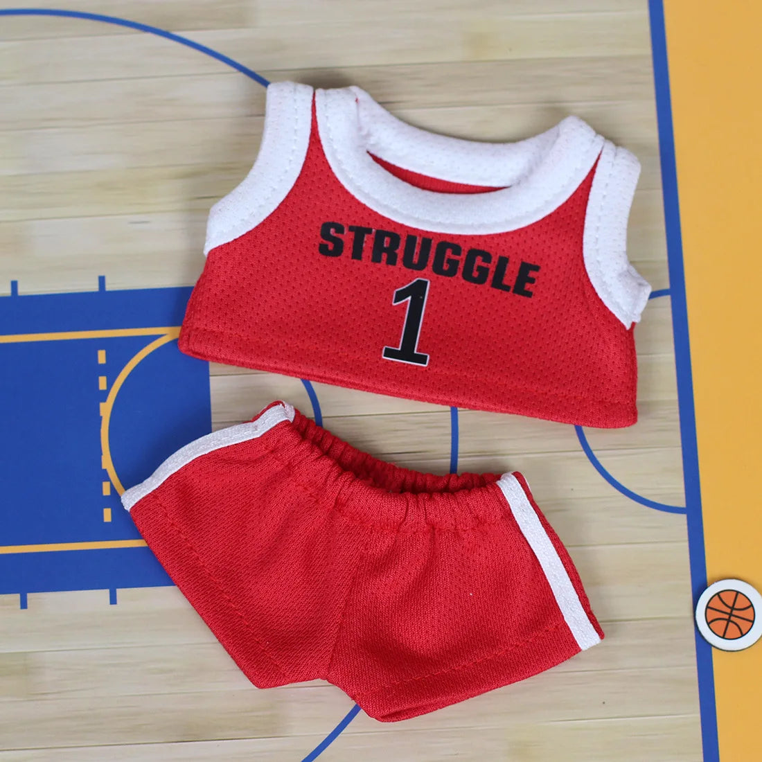 Labuibu Only Selling Clothes 17cm First Second Generation Labubu Basketball Clothes Cute Doll Decoration Handmade Doll Clothes