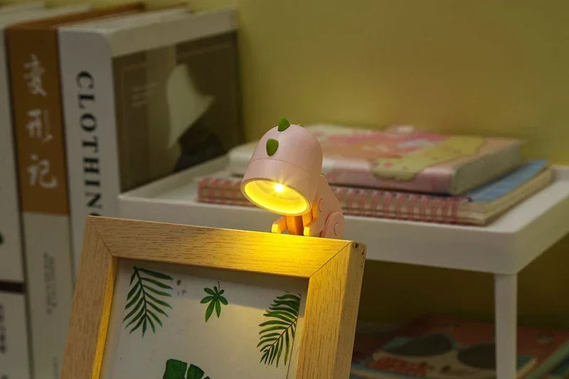Mini Dinosaur Night Light Battery Magnetic Folding Nights Lamp Bedroom Bedside Table Ornaments Children's Toys LED Night Lights