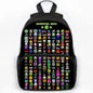 Large Capacity Angry Geometry Dash Children's Backpack 16 Inch Anime Bookbag Travel Backpacks Students Schoolbag for Girls Boys