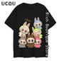 Cartoon Lububu Printed T-shirt Women Summer Fashion Cotton Tops Tees Harajuku Short Sleeve Clothing Y2K Daily High Street Outfit