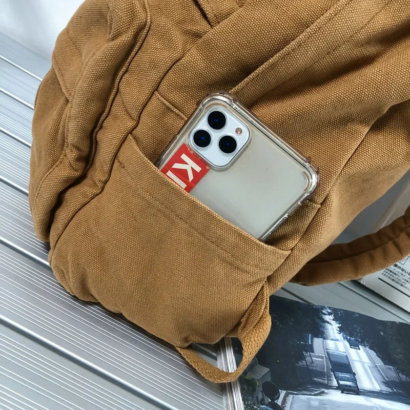 Girl School Bag New simple College Student Vintage Women Backpack Canvas Female Laptop bag Travel Kawaii Ladies backpacks рюкзак