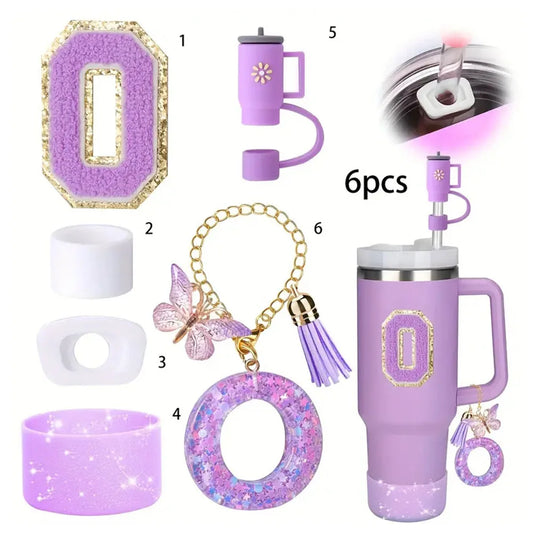 6pcs Silicone Stanley Cup Accessory Set suitable for Stanley Cup 40oz glass with handle