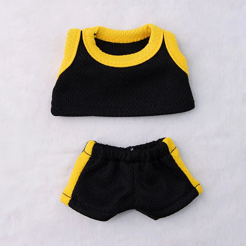 Labubu Basketball Jersey - Sporty Outfit for 15/17cm Vinyl Dolls with Breathable Mesh Fabric