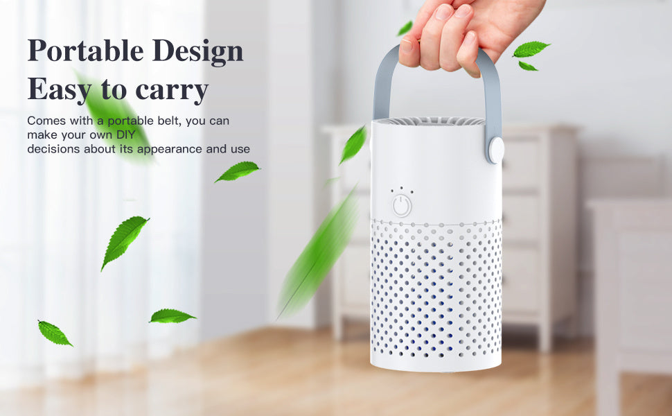 Compact True HEPA Desktop Air Purifier - Effective Air Cleaner for Pets, Smoke, Dust, and Pollen Removal - Portable, Quiet, and Energy-Efficient Solution for Home and Office