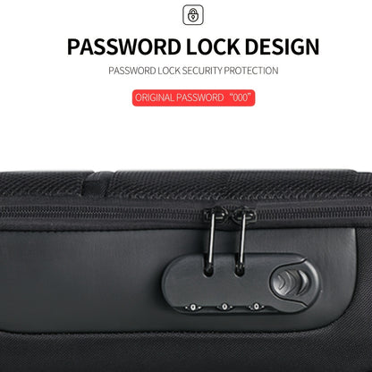 WEIXIER 1pc Men's Waterproof Oxford Fabric Waist Bag With USB Charging And Combination Lock Give Gifts To Men On Valentine's Day Gift For Father