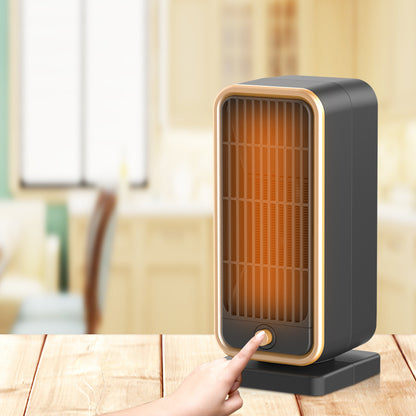 500W Quiet Ceramic Heater with Thermostat - Energy-Efficient, Portable & Safe for Home/Office Use