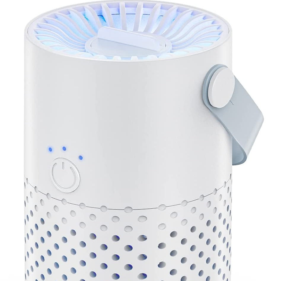 Compact True HEPA Desktop Air Purifier - Effective Air Cleaner for Pets, Smoke, Dust, and Pollen Removal - Portable, Quiet, and Energy-Efficient Solution for Home and Office