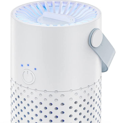 Compact True HEPA Desktop Air Purifier - Effective Air Cleaner for Pets, Smoke, Dust, and Pollen Removal - Portable, Quiet, and Energy-Efficient Solution for Home and Office