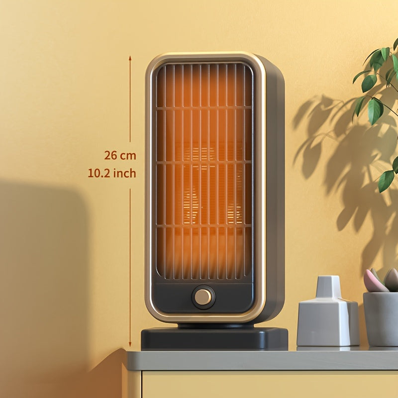 500W Quiet Ceramic Heater with Thermostat - Energy-Efficient, Portable & Safe for Home/Office Use