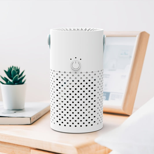 Compact True HEPA Desktop Air Purifier - Effective Air Cleaner for Pets, Smoke, Dust, and Pollen Removal - Portable, Quiet, and Energy-Efficient Solution for Home and Office